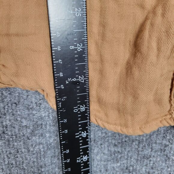 CP SHADES 1042 Sloane Tan Cotton Gauze Long Sleeve Button Up Top USA SIZE LARGE - Picture 6 of 11